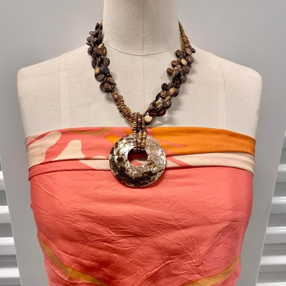 Vintage 90s y2k colorful chunky beaded charm necklace